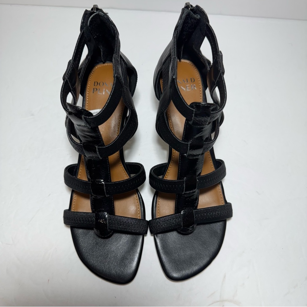 Donald J. Pliner 'Arcadia' Black Strappy Sandals Heels Size 7 - Picture 5 of 15